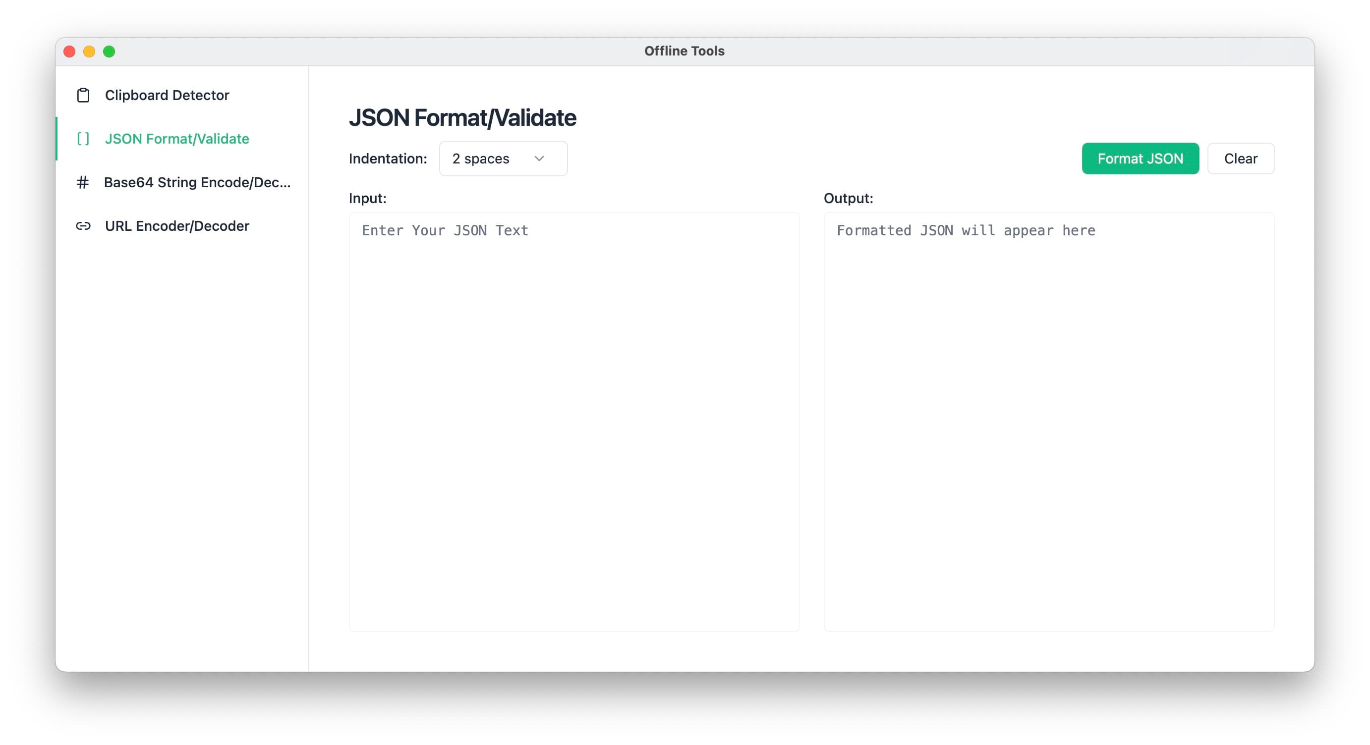 OfflineTools Application Screenshot